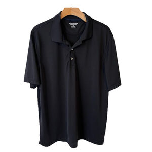 Amazon Essentials Mens Black Polo Shirt Large